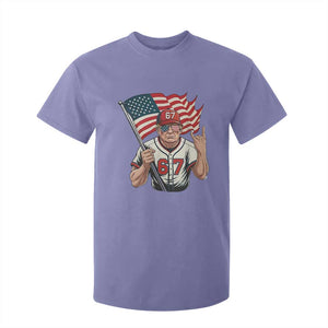 Funny Trump Patriotic 67 Meme T Shirt For Kid Six Seven Gen Alpha Slang Gift TS12 Violet Print Your Wear