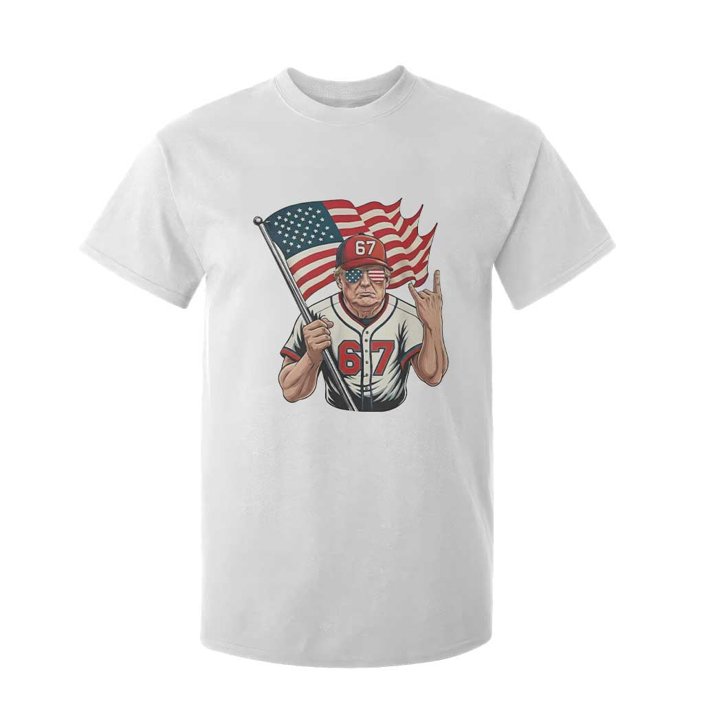 Funny Trump Patriotic 67 Meme T Shirt For Kid Six Seven Gen Alpha Slang Gift TS12 White Print Your Wear