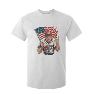 Funny Trump Patriotic 67 Meme T Shirt For Kid Six Seven Gen Alpha Slang Gift TS12 White Print Your Wear