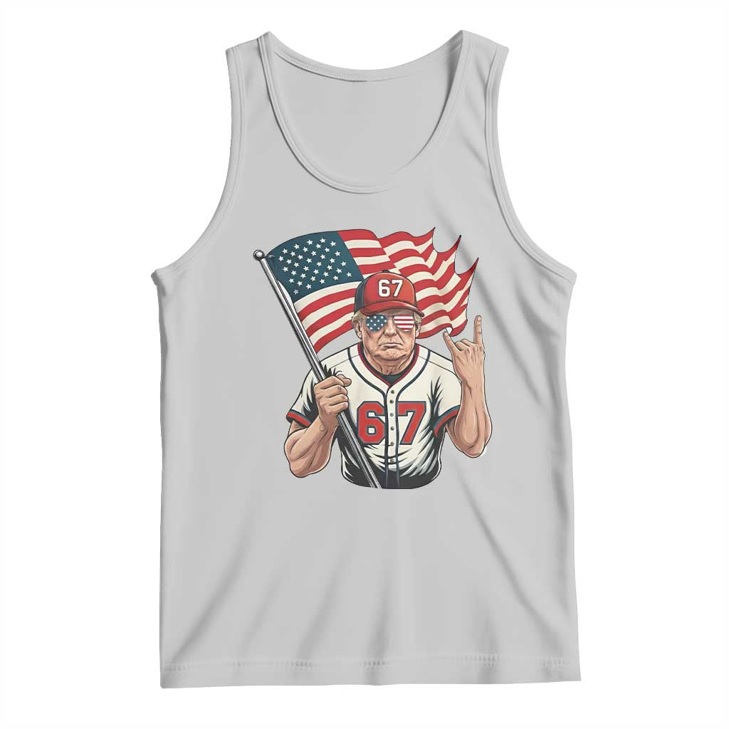Funny Trump Patriotic 67 Meme Tank Top Six Seven Gen Alpha Slang Gift TS12 Ash Print Your Wear