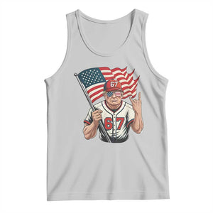 Funny Trump Patriotic 67 Meme Tank Top Six Seven Gen Alpha Slang Gift TS12 Ash Print Your Wear