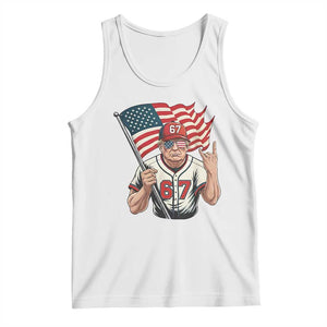 Funny Trump Patriotic 67 Meme Tank Top Six Seven Gen Alpha Slang Gift TS12 White Print Your Wear