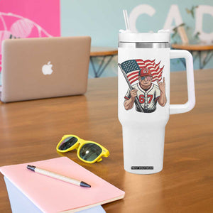 Funny Trump Patriotic 67 Meme Tumbler With Handle Six Seven Gen Alpha Slang Gift TS12 Print Your Wear