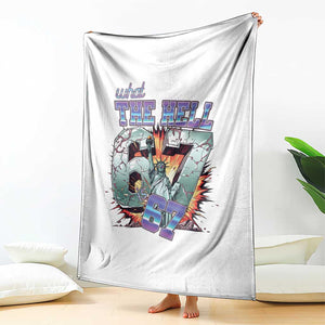 Funny Statue Of Liberty Six Seven Meme Throw Blanket What The Hell Is 67 Gift TS12 Print Your Wear