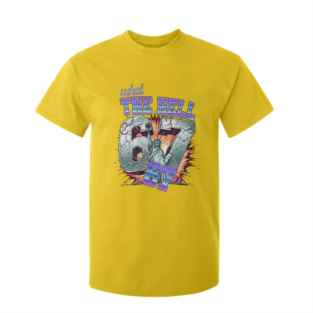 Funny Statue Of Liberty Six Seven Meme T Shirt For Kid What The Hell Is 67 Gift TS12 Daisy Print Your Wear