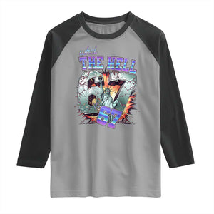 Funny Statue Of Liberty Six Seven Meme Raglan Shirt What The Hell Is 67 Gift TS12 Sport Gray Black Print Your Wear