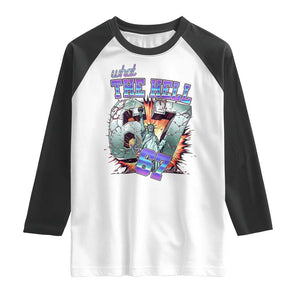 Funny Statue Of Liberty Six Seven Meme Raglan Shirt What The Hell Is 67 Gift TS12 White Black Print Your Wear