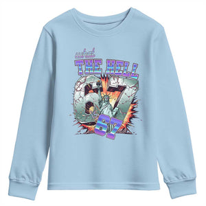 Funny Statue Of Liberty Six Seven Meme Youth Sweatshirt What The Hell Is 67 Gift TS12 Light Blue Print Your Wear
