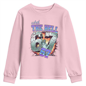 Funny Statue Of Liberty Six Seven Meme Youth Sweatshirt What The Hell Is 67 Gift TS12 Light Pink Print Your Wear