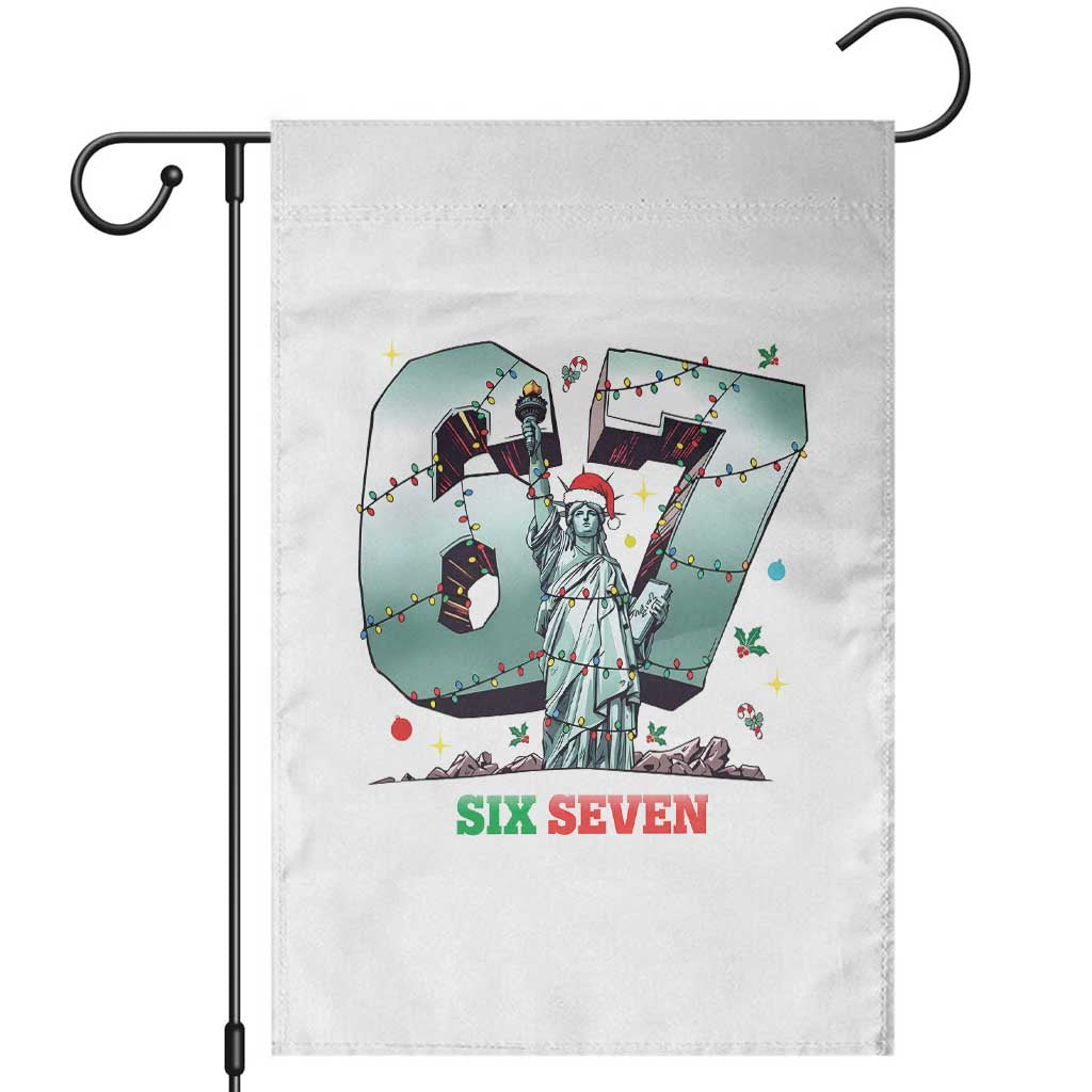 Statue Of Liberty Six Seven Meme Garden Flag Trendy Gen Z Christmas Gift TS12 White Print Your Wear