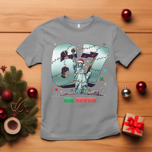 Statue Of Liberty Six Seven Meme T Shirt Trendy Gen Z Christmas Gift TS12 Sport Gray Print Your Wear