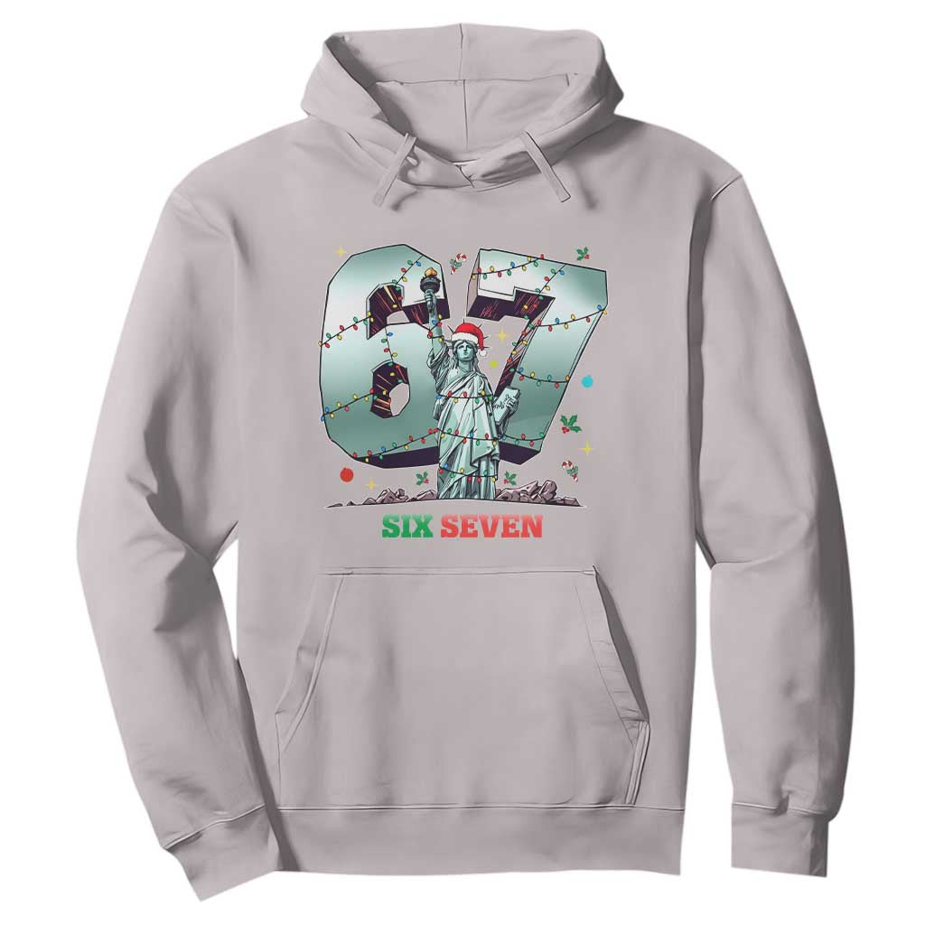 Statue Of Liberty Six Seven Meme Hoodie Trendy Gen Z Christmas Gift TS12 Ice Gray Print Your Wear