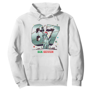Statue Of Liberty Six Seven Meme Hoodie Trendy Gen Z Christmas Gift TS12 White Print Your Wear