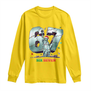 Statue Of Liberty Six Seven Meme Long Sleeve Shirt Trendy Gen Z Christmas Gift TS12 Daisy Print Your Wear