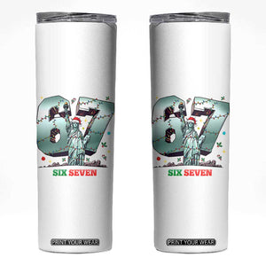 Statue Of Liberty Six Seven Meme Skinny Tumbler Trendy Gen Z Christmas Gift TS12 White Print Your Wear