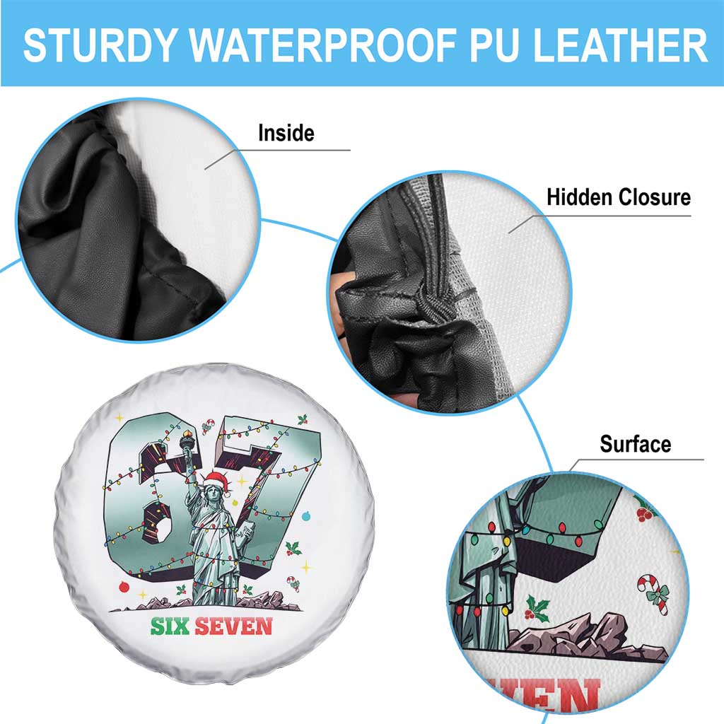 Statue Of Liberty Six Seven Meme Spare Tire Cover Trendy Gen Z Christmas Gift TS12 Print Your Wear