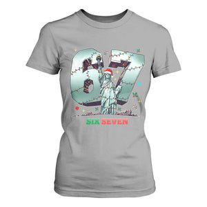 Statue Of Liberty Six Seven Meme T Shirt For Women Trendy Gen Z Christmas Gift TS12 Sport Gray Print Your Wear