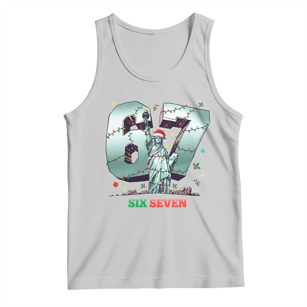 Statue Of Liberty Six Seven Meme Tank Top Trendy Gen Z Christmas Gift TS12 Ash Print Your Wear