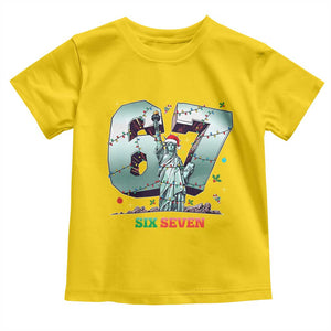 Statue Of Liberty Six Seven Meme Toddler T Shirt Trendy Gen Z Christmas Gift TS12 Daisy Print Your Wear
