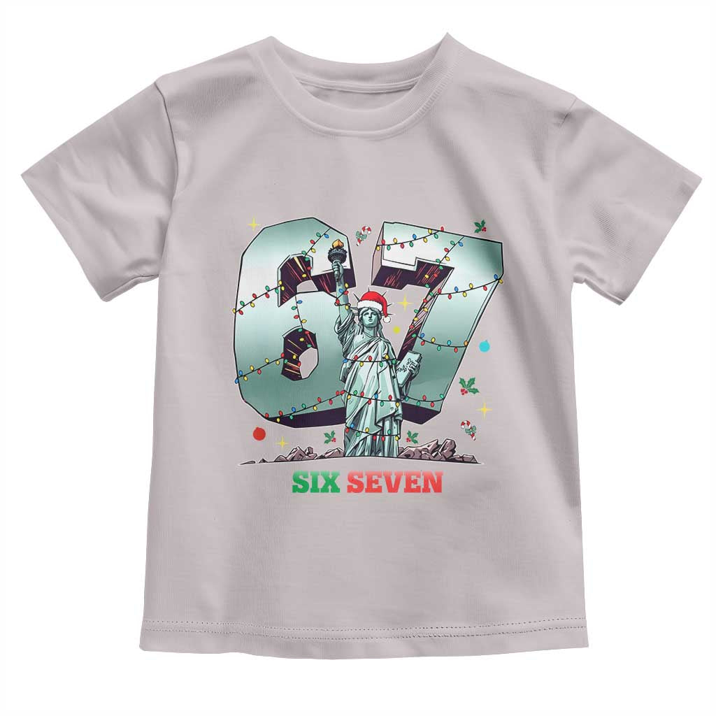 Statue Of Liberty Six Seven Meme Toddler T Shirt Trendy Gen Z Christmas Gift TS12 Ice Gray Print Your Wear
