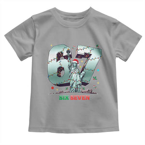 Statue Of Liberty Six Seven Meme Toddler T Shirt Trendy Gen Z Christmas Gift TS12 Sport Gray Print Your Wear