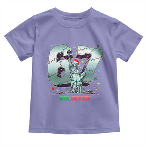 Statue Of Liberty Six Seven Meme Toddler T Shirt Trendy Gen Z Christmas Gift TS12 Violet Print Your Wear