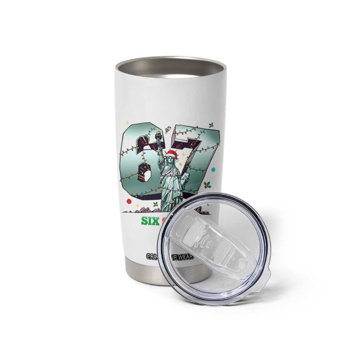 Statue Of Liberty Six Seven Meme Tumbler Cup Trendy Gen Z Christmas Gift TS12 Print Your Wear