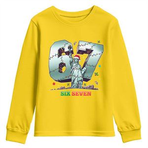 Statue Of Liberty Six Seven Meme Youth Sweatshirt Trendy Gen Z Christmas Gift TS12 Daisy Print Your Wear