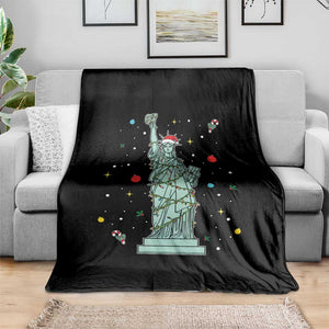 Statue Of Liberty Six Seven Meme Throw Blanket Gen Alpha 67 Trend Christmas Gift TS12 Print Your Wear