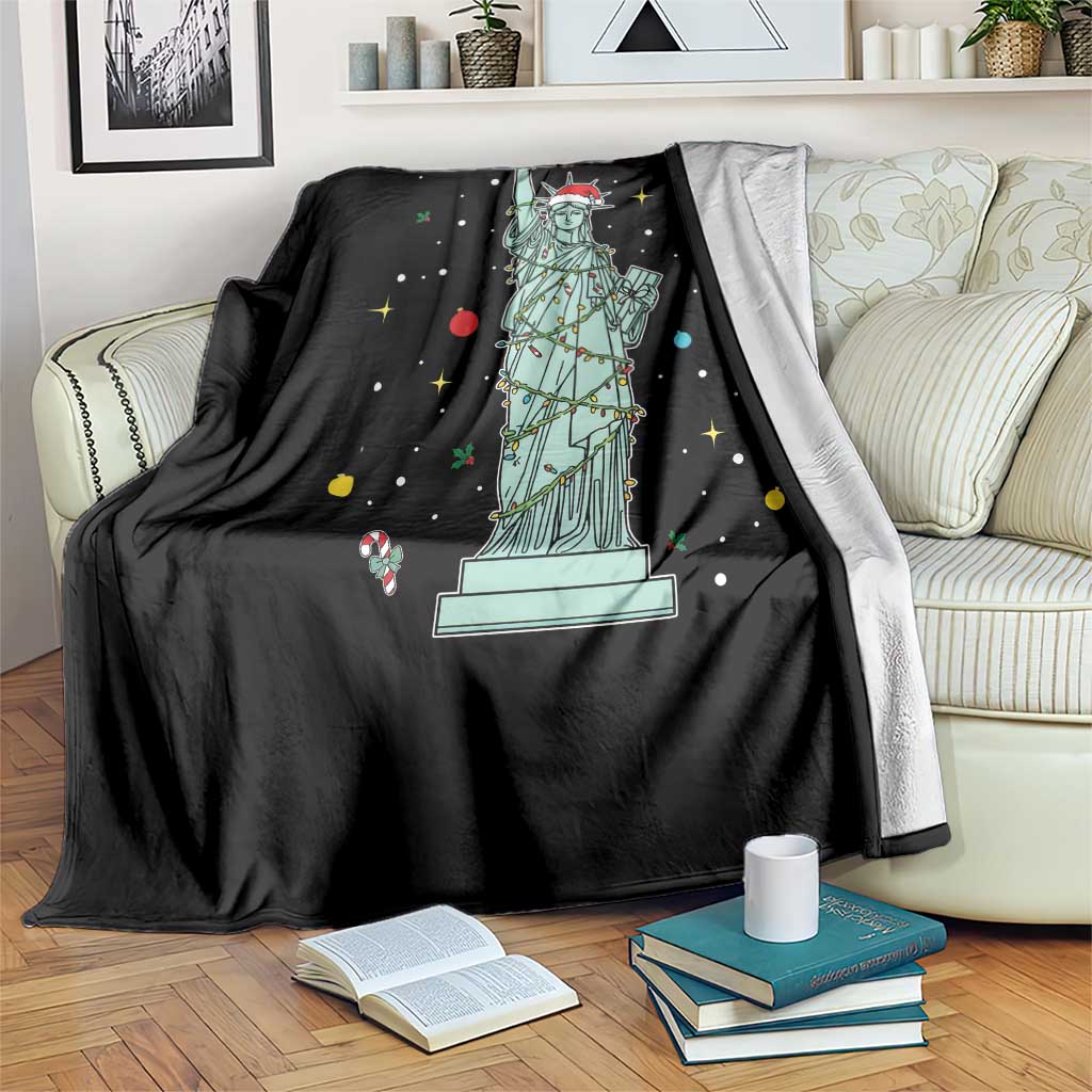Statue Of Liberty Six Seven Meme Throw Blanket Gen Alpha 67 Trend Christmas Gift TS12 Print Your Wear