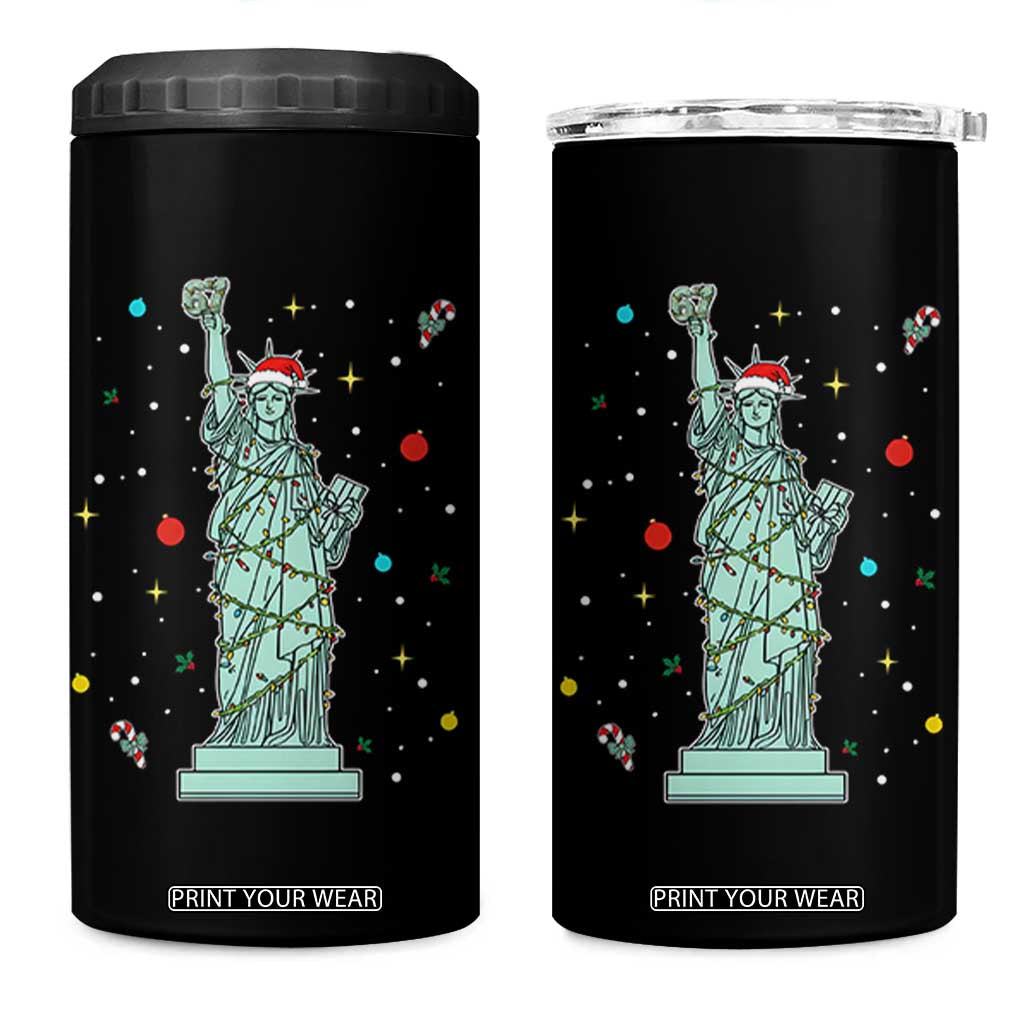 Statue Of Liberty Six Seven Meme 4 in 1 Can Cooler Tumbler Gen Alpha 67 Trend Christmas Gift TS12 One Size: 16 oz Black Print Your Wear