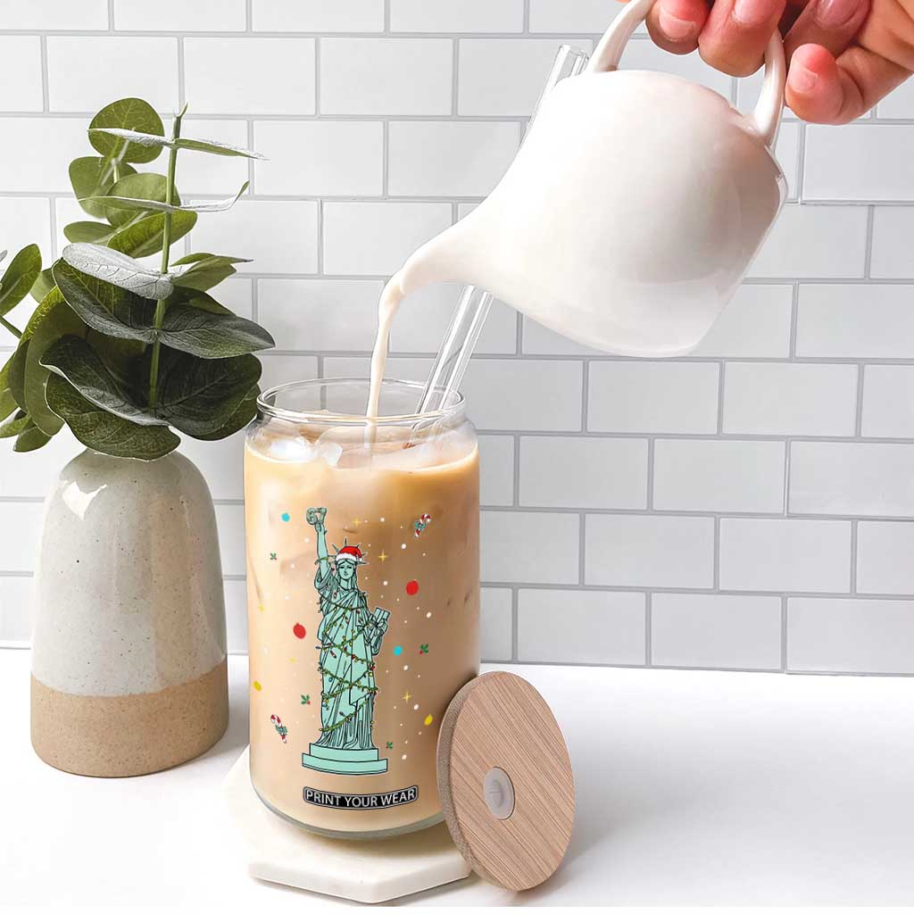 Statue Of Liberty Six Seven Meme Glass Can Gen Alpha 67 Trend Christmas Gift TS12 Print Your Wear