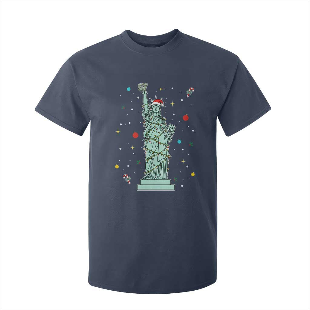 Statue Of Liberty Six Seven Meme T Shirt For Kid Gen Alpha 67 Trend Christmas Gift TS12 Navy Print Your Wear