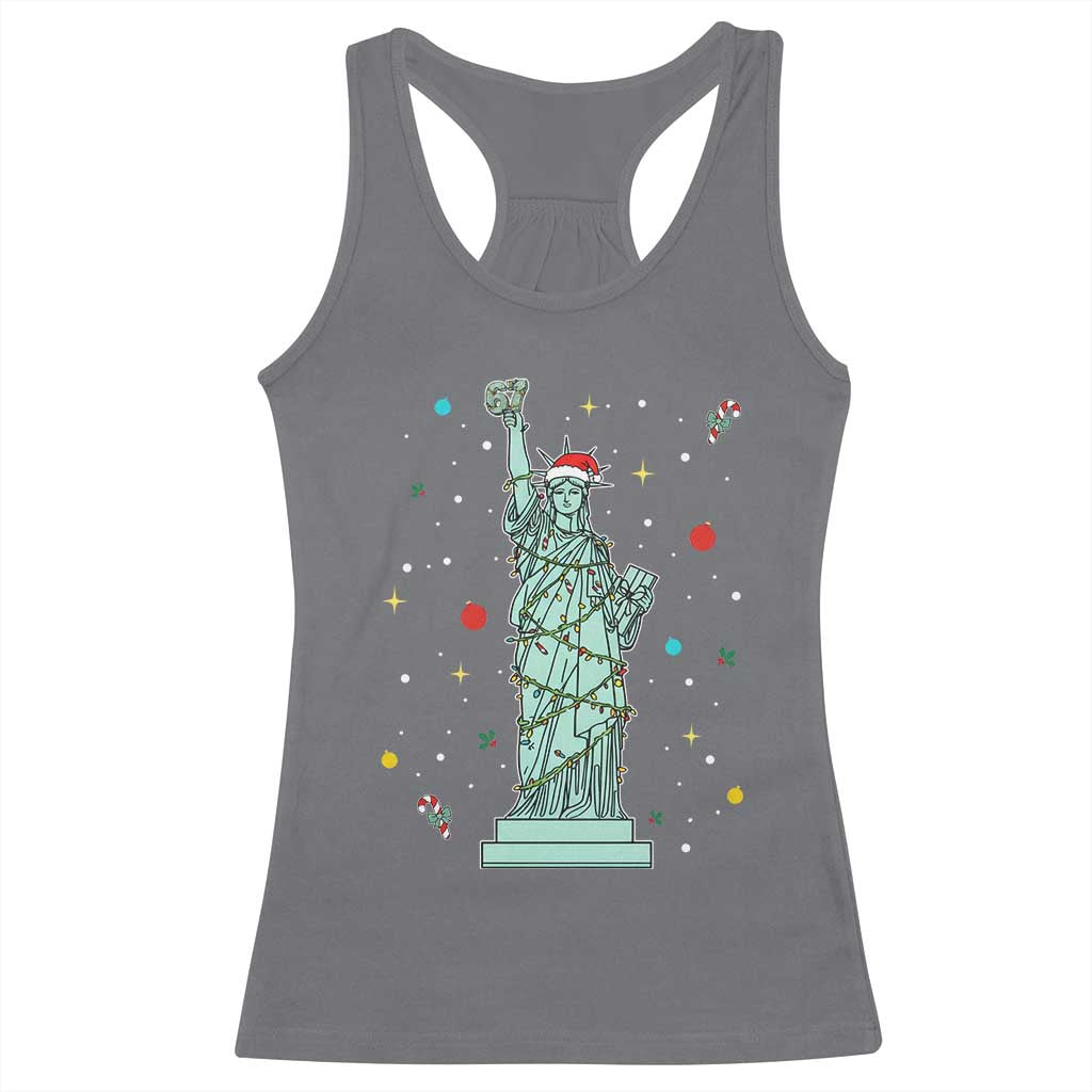 Statue Of Liberty Six Seven Meme Racerback Tank Top Gen Alpha 67 Trend Christmas Gift TS12 Charcoal Print Your Wear