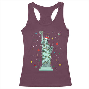 Statue Of Liberty Six Seven Meme Racerback Tank Top Gen Alpha 67 Trend Christmas Gift TS12 Maroon Print Your Wear