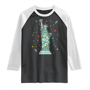 Statue Of Liberty Six Seven Meme Raglan Shirt Gen Alpha 67 Trend Christmas Gift TS12 Black White Print Your Wear
