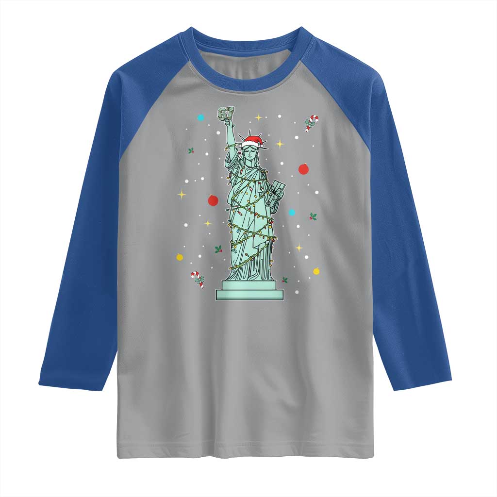Statue Of Liberty Six Seven Meme Raglan Shirt Gen Alpha 67 Trend Christmas Gift TS12 Sport Gray Royal Print Your Wear