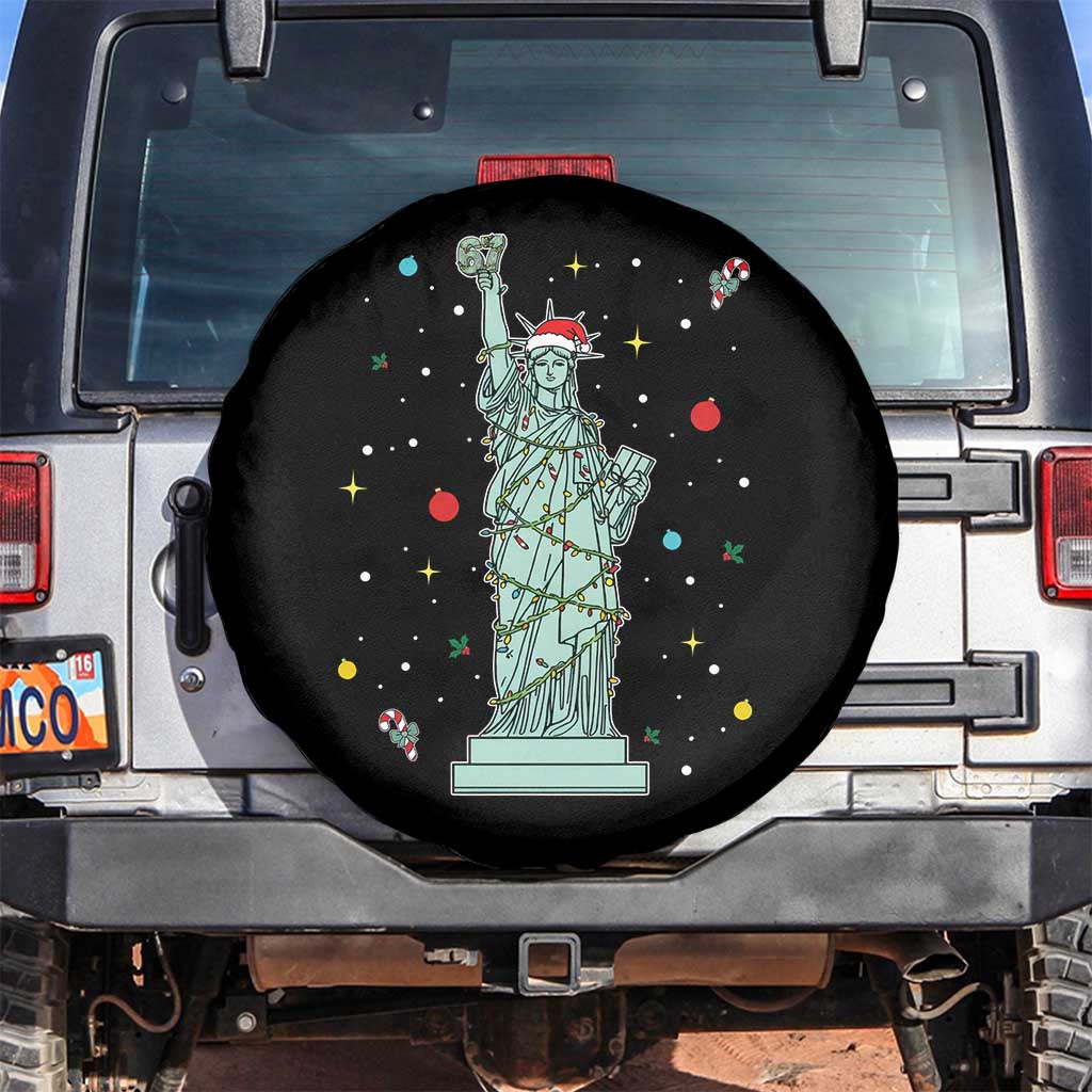 Statue Of Liberty Six Seven Meme Spare Tire Cover Gen Alpha 67 Trend Christmas Gift TS12 No hole Black Print Your Wear