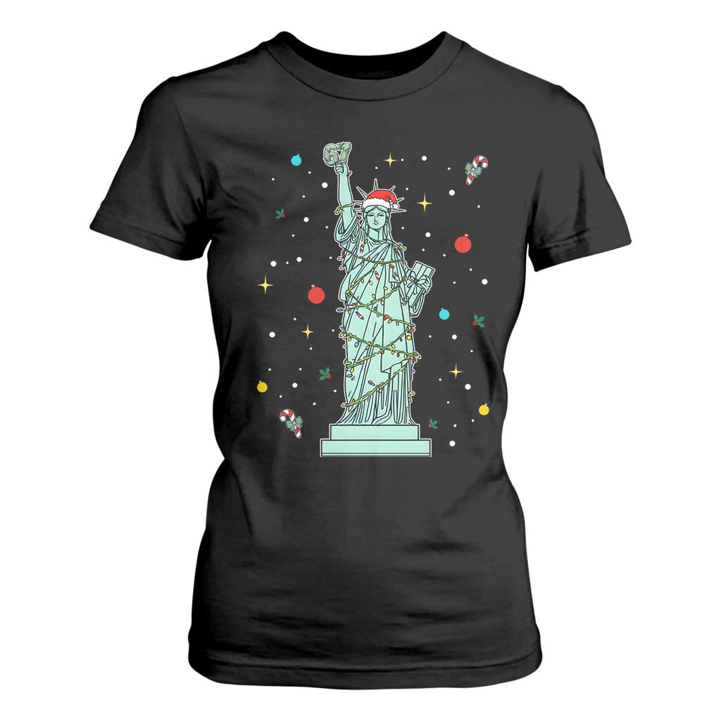 Statue Of Liberty Six Seven Meme T Shirt For Women Gen Alpha 67 Trend Christmas Gift TS12 Black Print Your Wear