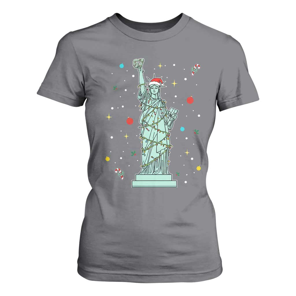 Statue Of Liberty Six Seven Meme T Shirt For Women Gen Alpha 67 Trend Christmas Gift TS12 Charcoal Print Your Wear