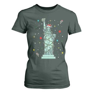 Statue Of Liberty Six Seven Meme T Shirt For Women Gen Alpha 67 Trend Christmas Gift TS12 Dark Forest Green Print Your Wear