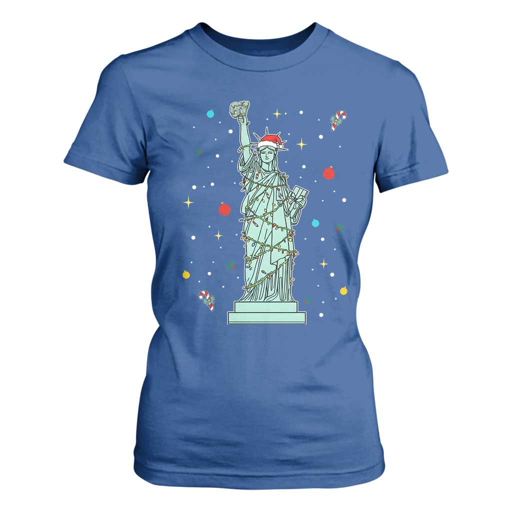 Statue Of Liberty Six Seven Meme T Shirt For Women Gen Alpha 67 Trend Christmas Gift TS12 Royal Blue Print Your Wear