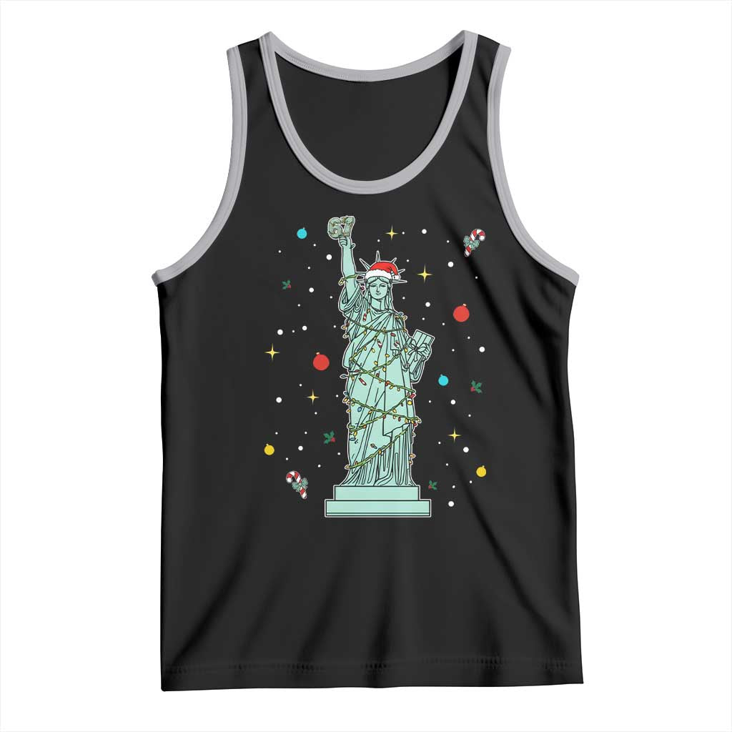 Statue Of Liberty Six Seven Meme Tank Top Gen Alpha 67 Trend Christmas Gift TS12 Black Athletic Heather Print Your Wear