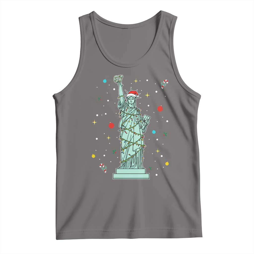 Statue Of Liberty Six Seven Meme Tank Top Gen Alpha 67 Trend Christmas Gift TS12 Deep Heather Print Your Wear