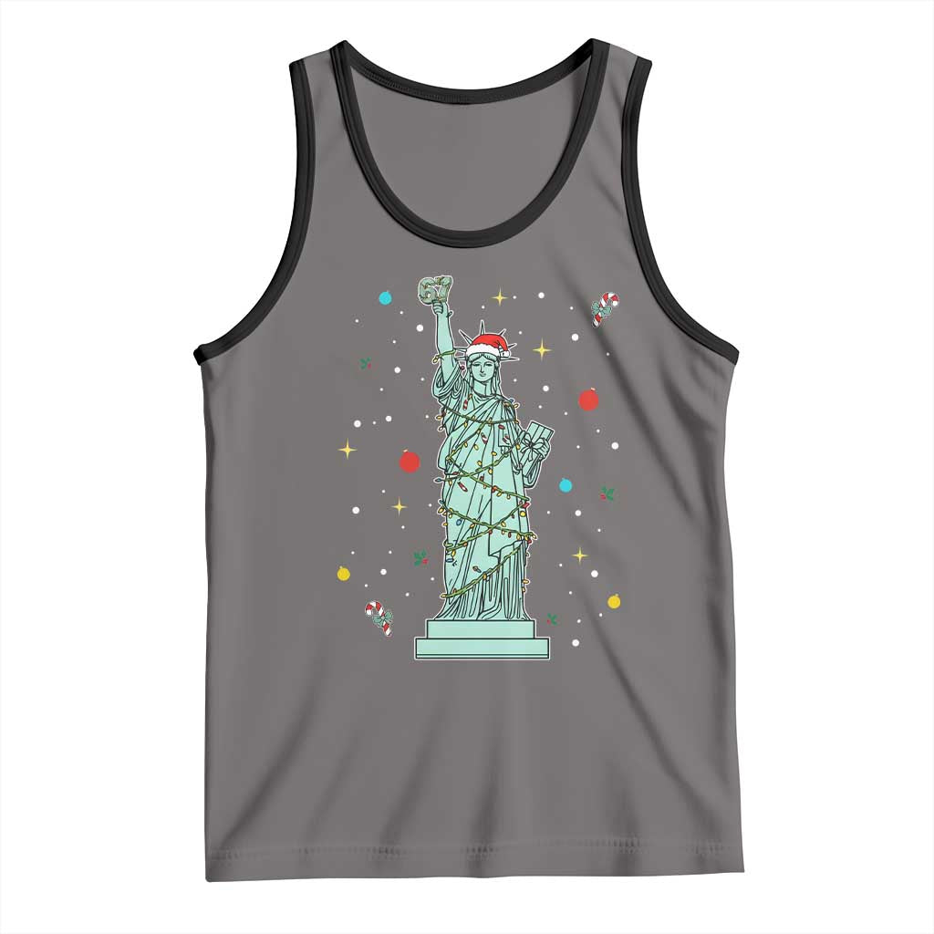 Statue Of Liberty Six Seven Meme Tank Top Gen Alpha 67 Trend Christmas Gift TS12 Deep Heather Black Print Your Wear