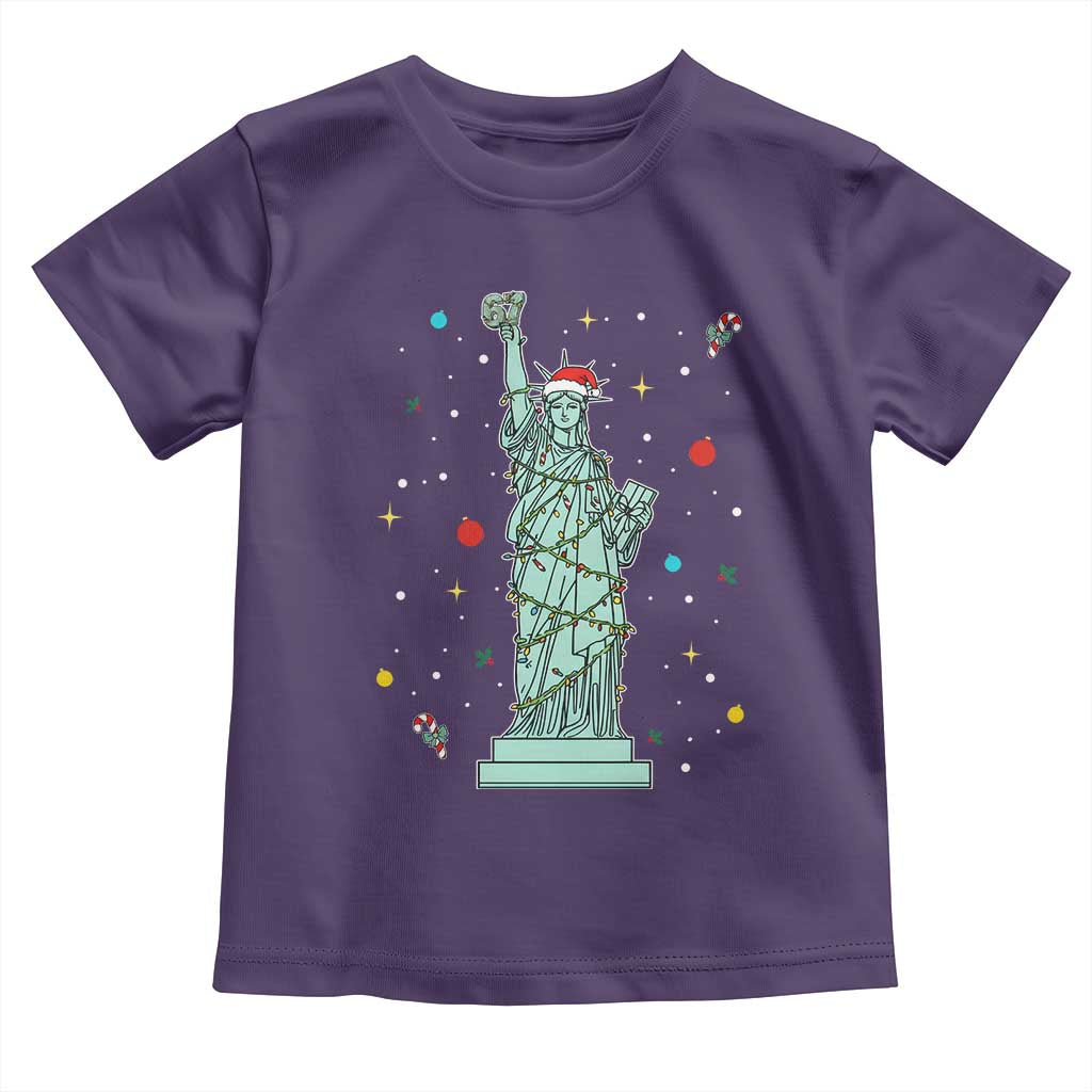 Statue Of Liberty Six Seven Meme Toddler T Shirt Gen Alpha 67 Trend Christmas Gift TS12 Purple Print Your Wear