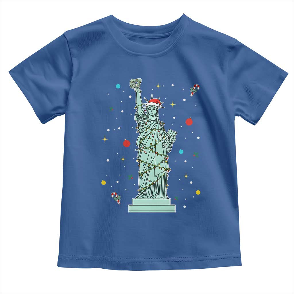 Statue Of Liberty Six Seven Meme Toddler T Shirt Gen Alpha 67 Trend Christmas Gift TS12 Royal Blue Print Your Wear