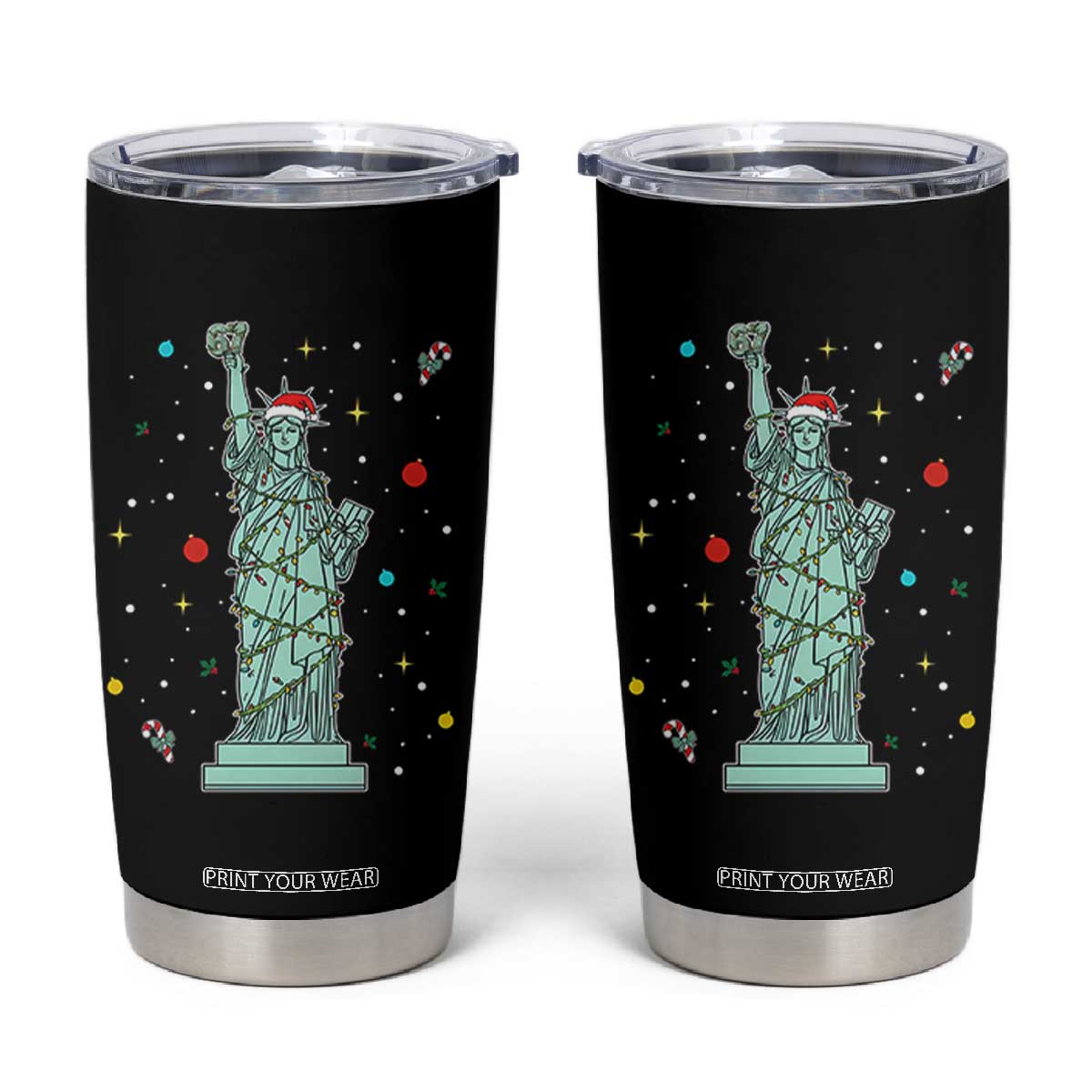 Statue Of Liberty Six Seven Meme Tumbler Cup Gen Alpha 67 Trend Christmas Gift TS12 Black Print Your Wear