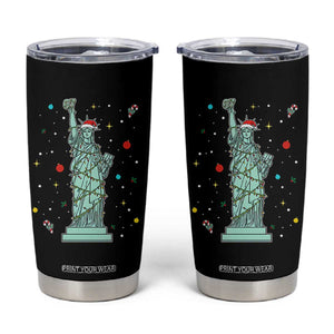 Statue Of Liberty Six Seven Meme Tumbler Cup Gen Alpha 67 Trend Christmas Gift TS12 Black Print Your Wear
