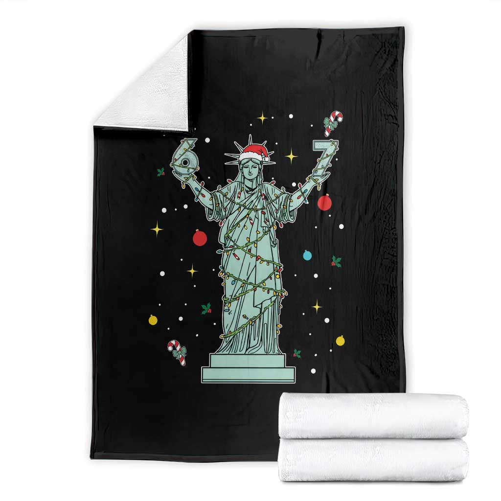 Doot Doot 67 Statue Of Liberty Throw Blanket Funny Gen Alpha 67 Trend Christmas Gift TS12 Black Print Your Wear